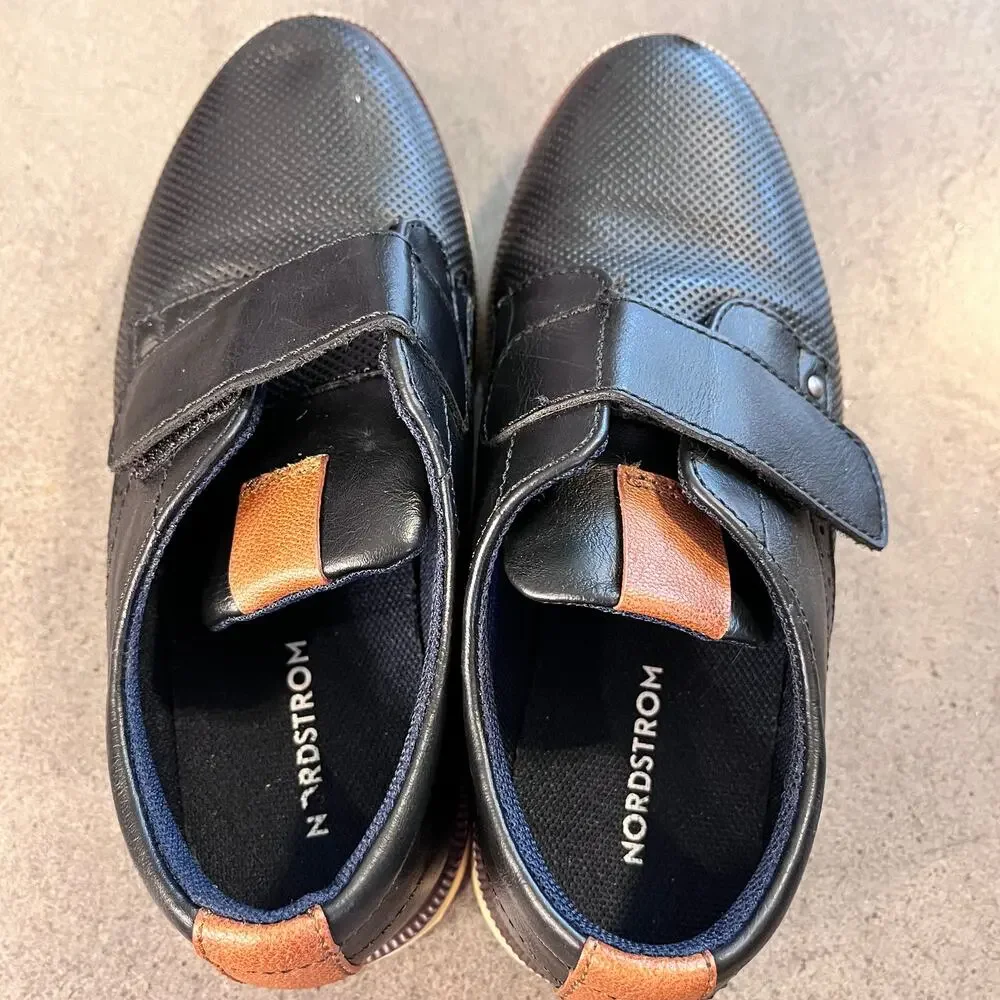 Nordstrom Dorian Dress Shoes Black Youth Boys size 12 formal event church